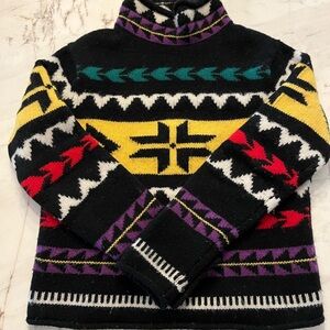 Ralph Lauren Colorful Patterned Turtleneck Sweater